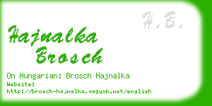 hajnalka brosch business card